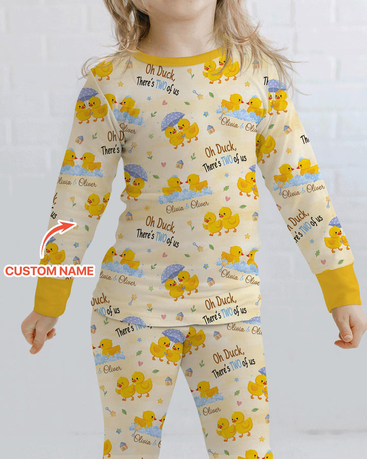 Oh Duck There's Two Of Us Twin Bamboo Two Piece Long Sleeve Pajama Set