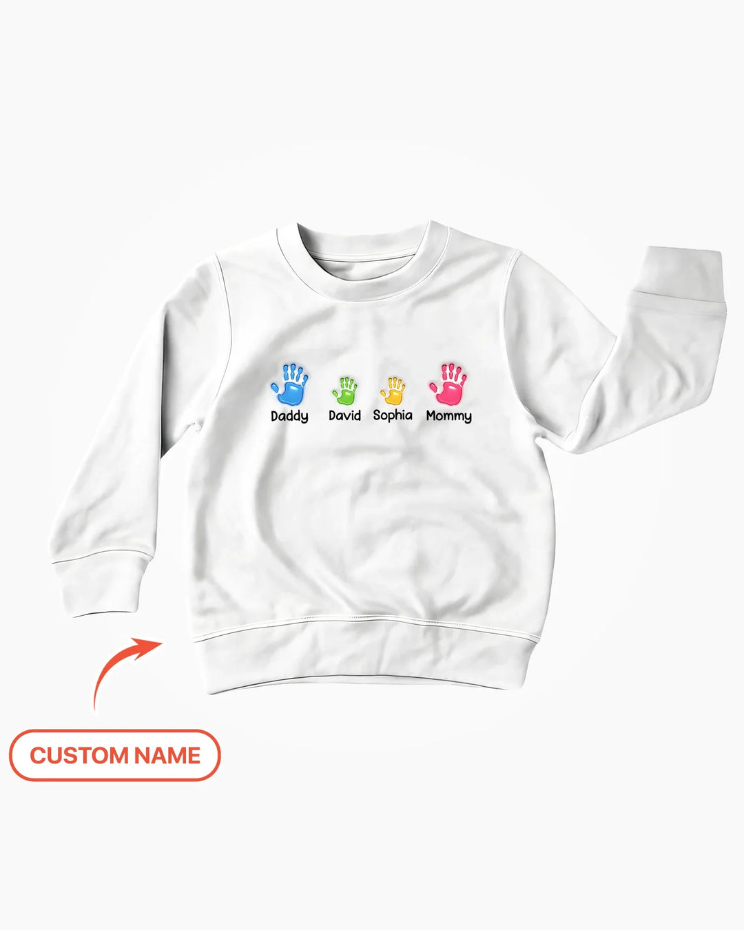First Mother Day - Handprints Bamboo Crewneck Sweatshirt
