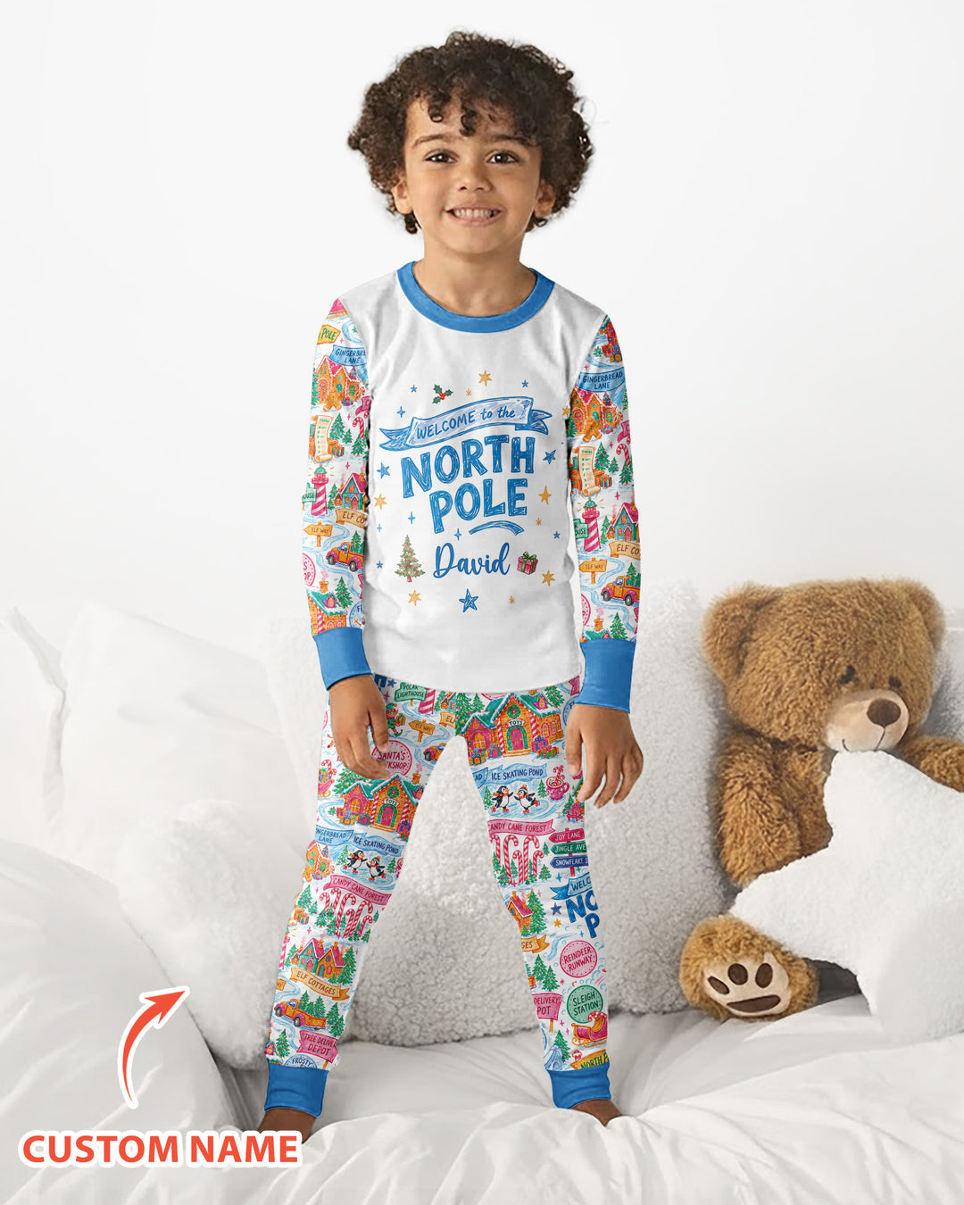 Welcome To The North Pole Bamboo Two Piece Long Sleeve Pajama Set