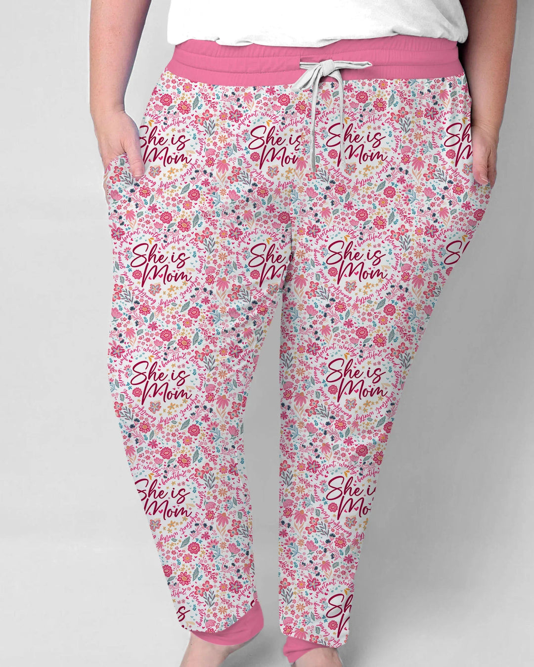 She Is Mom Floral Bamboo Women Pajama Set
