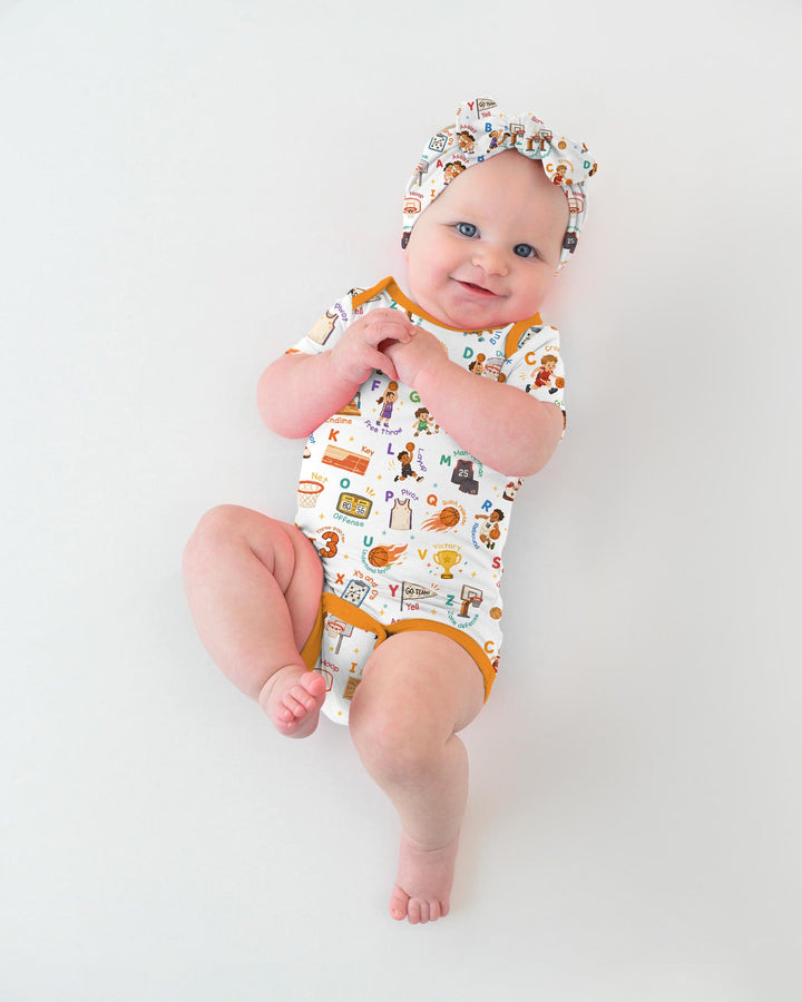 Basketball Alphabet Bamboo Bodysuit