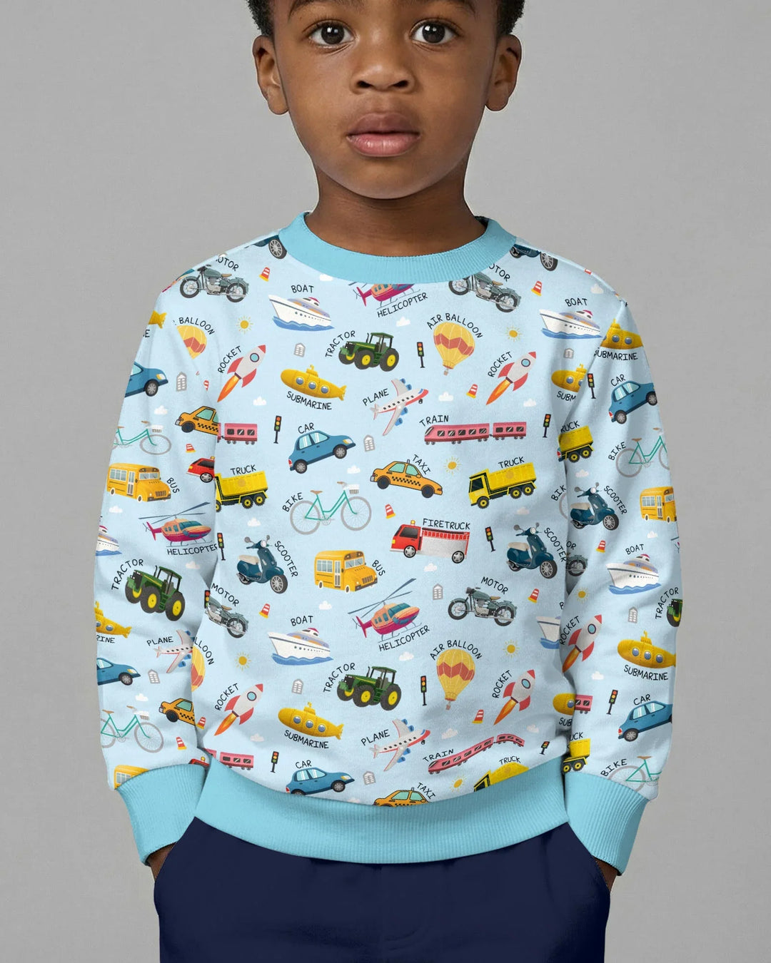 Vehicle Vocabulary Bamboo Crewneck Sweatshirt
