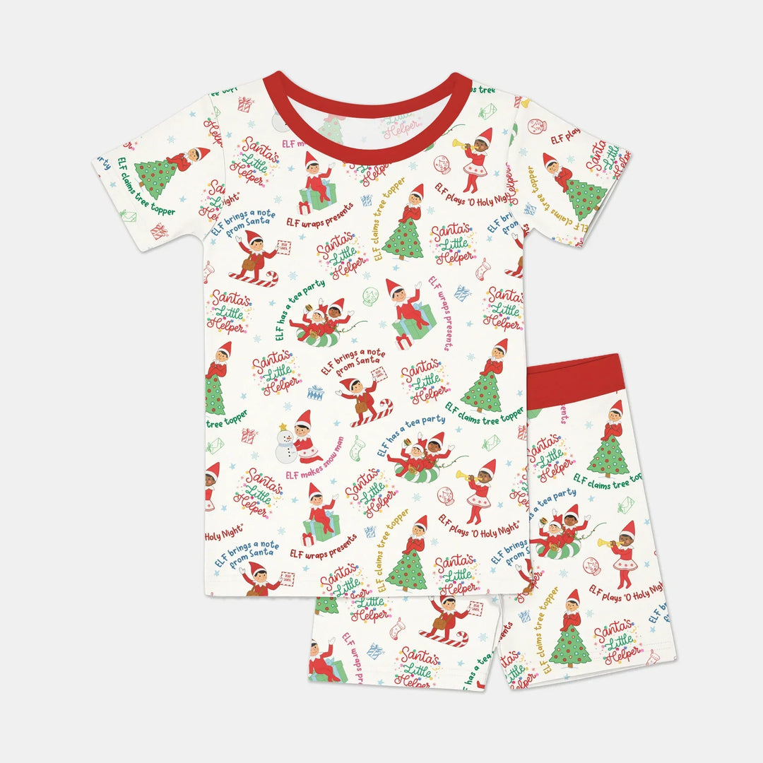Template Zweiteiliges Pyjama-Set mit kurzen Ärmeln und Shorts