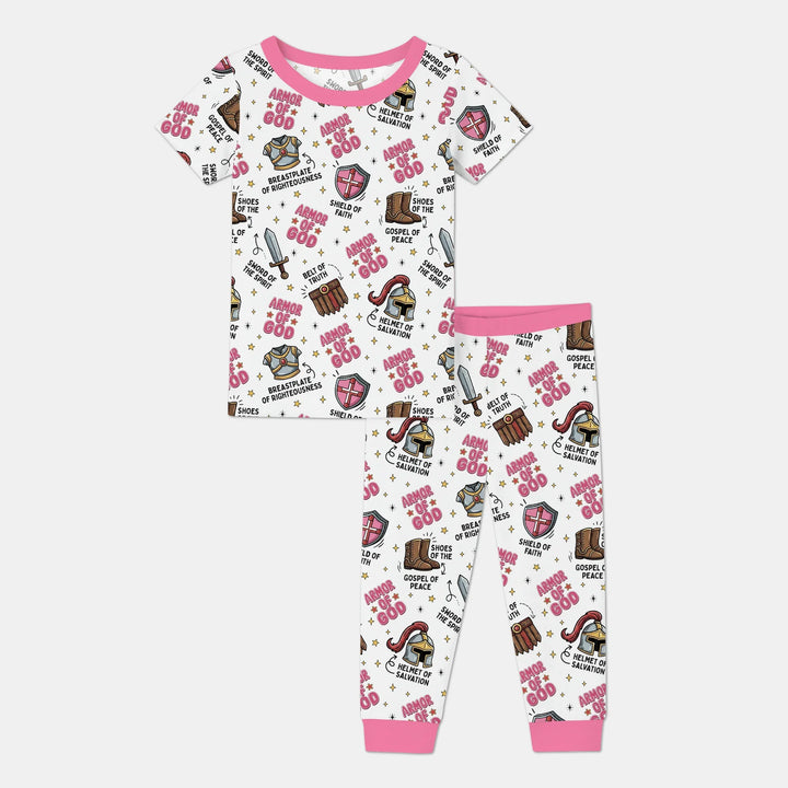 Zweiteiliges, kurzärmliges Pyjama-Set mit Marienkäfern