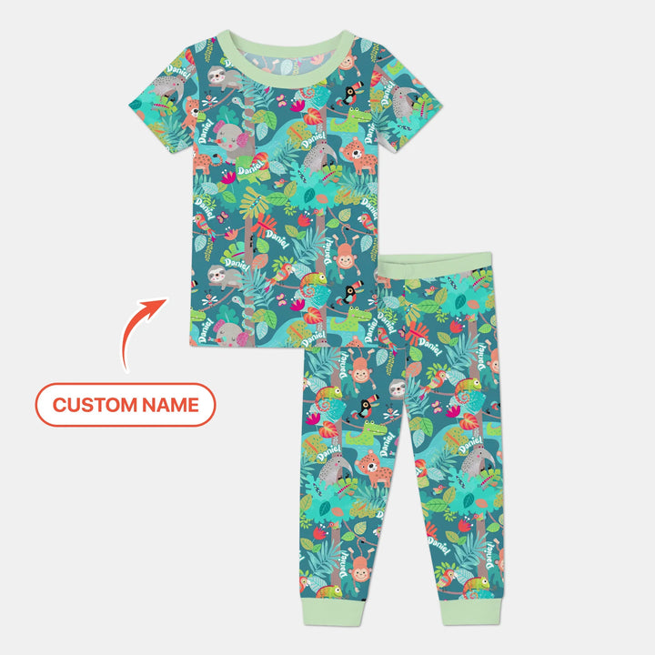 Zweiteiliges, kurzärmliges Pyjama-Set mit Marienkäfern