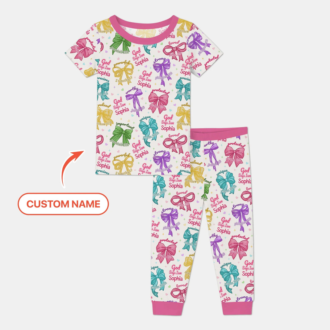 Zweiteiliges, kurzärmliges Pyjama-Set mit Marienkäfern