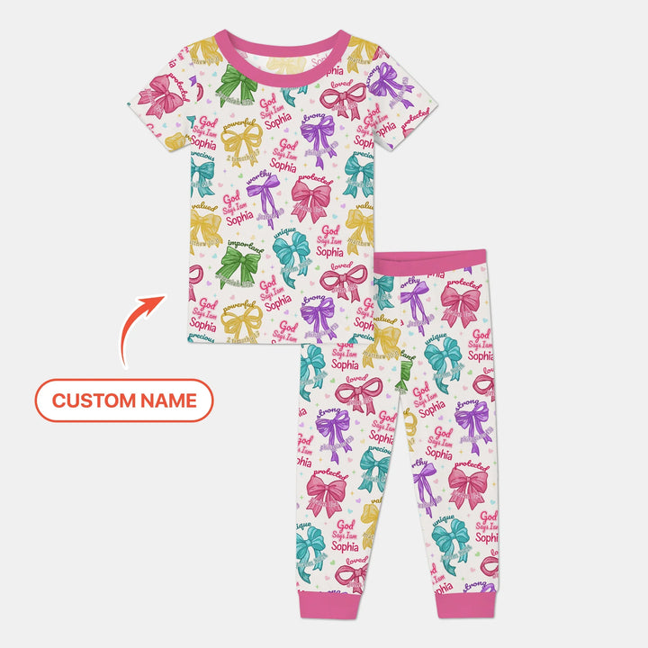 Zweiteiliges, kurzärmliges Pyjama-Set mit Marienkäfern