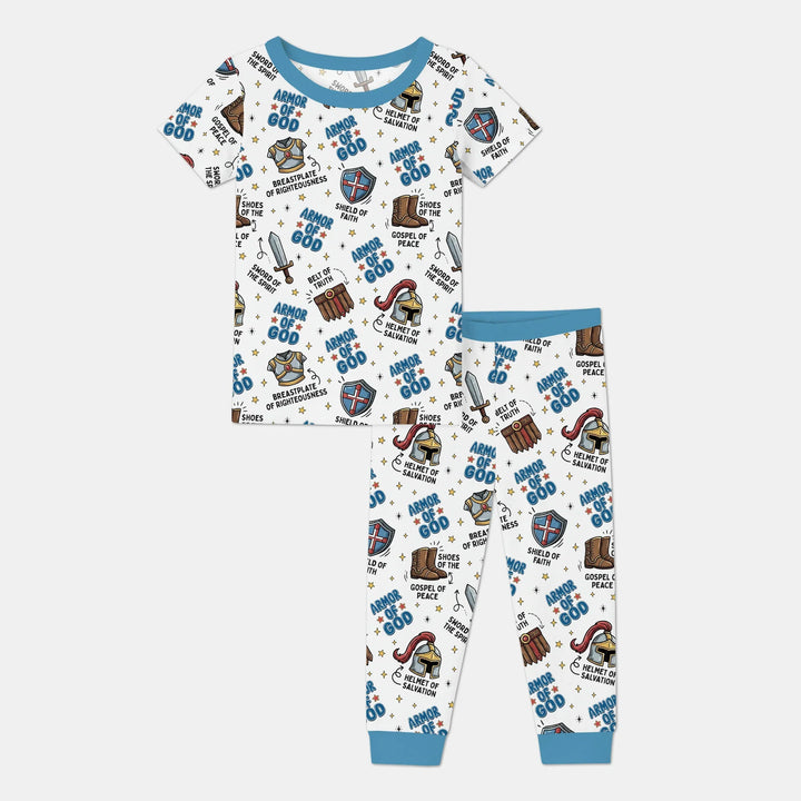 Zweiteiliges, kurzärmliges Pyjama-Set mit Marienkäfern