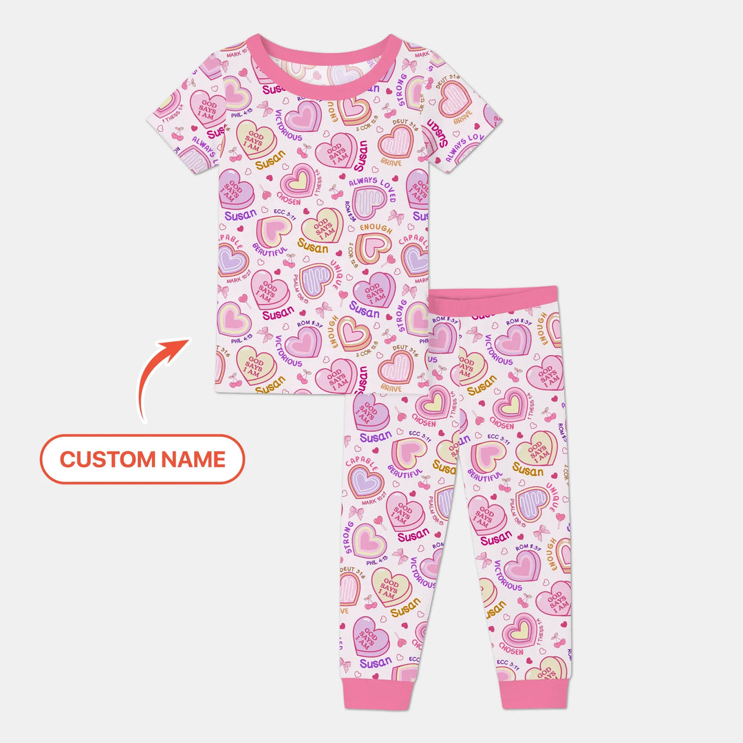 Zweiteiliges, kurzärmliges Pyjama-Set mit Marienkäfern