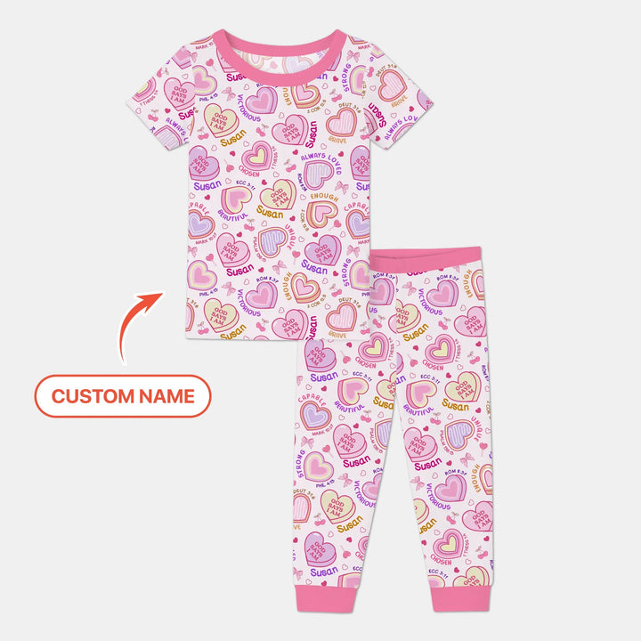 Zweiteiliges, kurzärmliges Pyjama-Set mit Marienkäfern