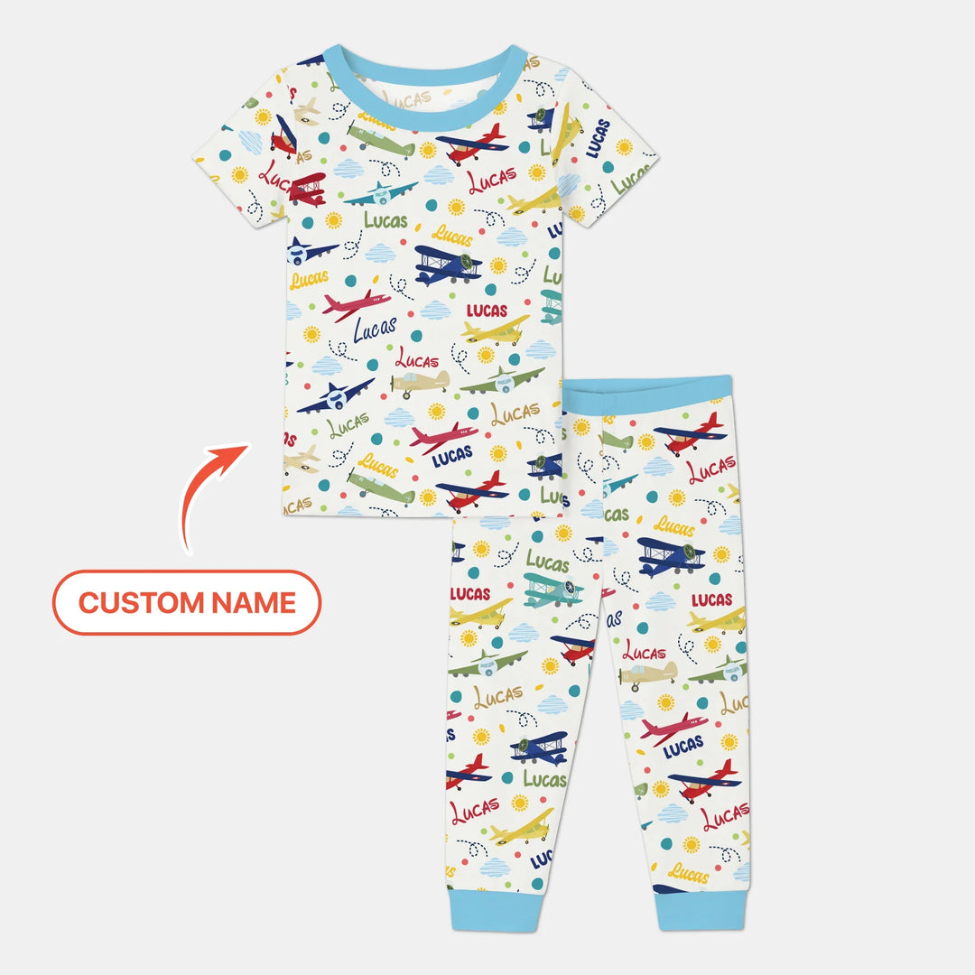Zweiteiliges, kurzärmliges Pyjama-Set mit Marienkäfern