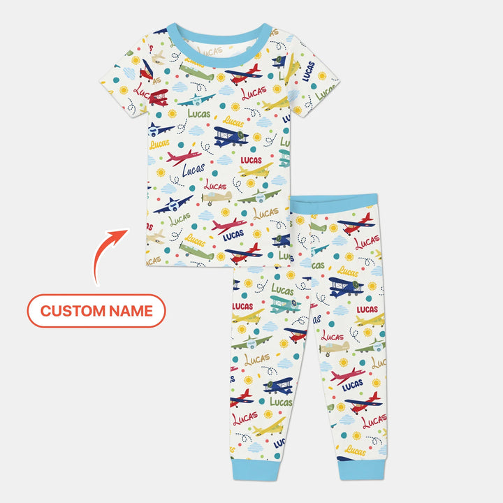 Zweiteiliges, kurzärmliges Pyjama-Set mit Marienkäfern
