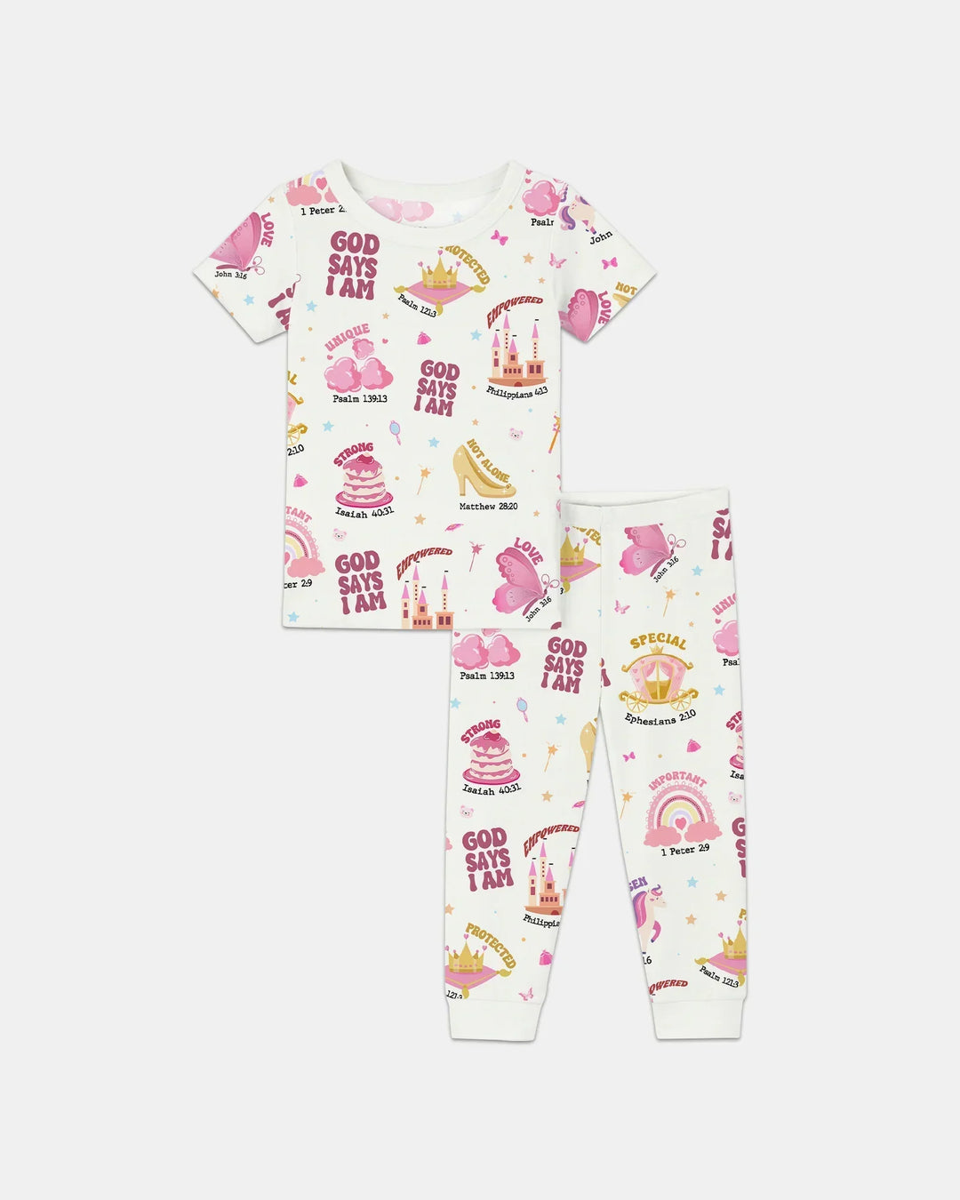 Zweiteiliges, kurzärmliges Pyjama-Set mit Marienkäfern