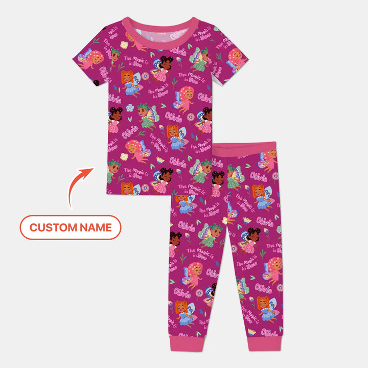 Zweiteiliges, kurzärmliges Pyjama-Set mit Marienkäfern