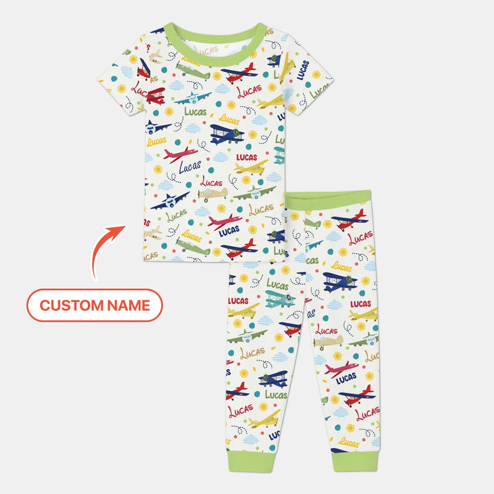 Zweiteiliges, kurzärmliges Pyjama-Set mit Marienkäfern
