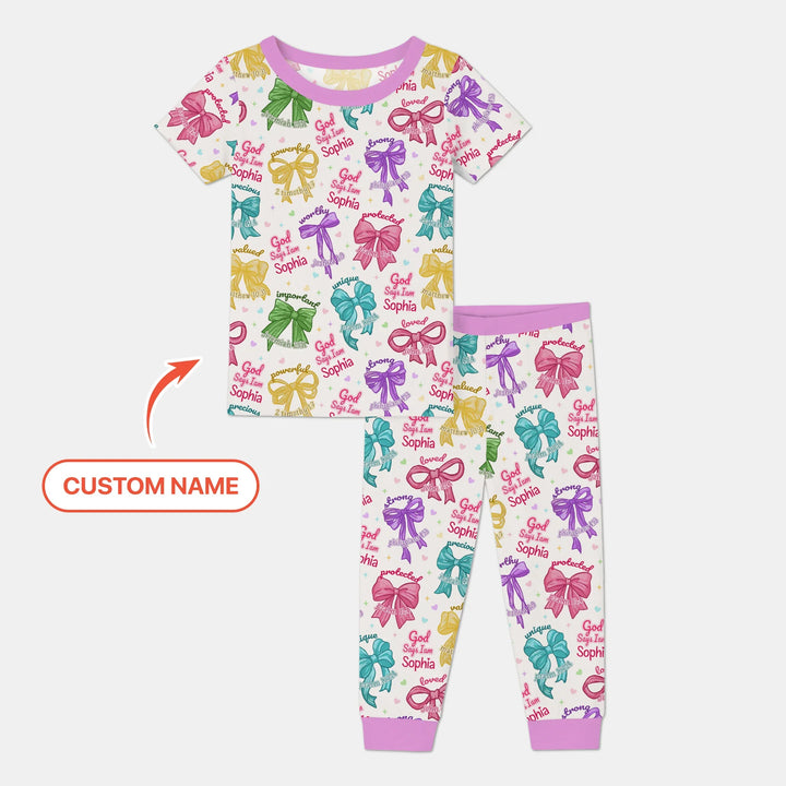 Zweiteiliges, kurzärmliges Pyjama-Set mit Marienkäfern
