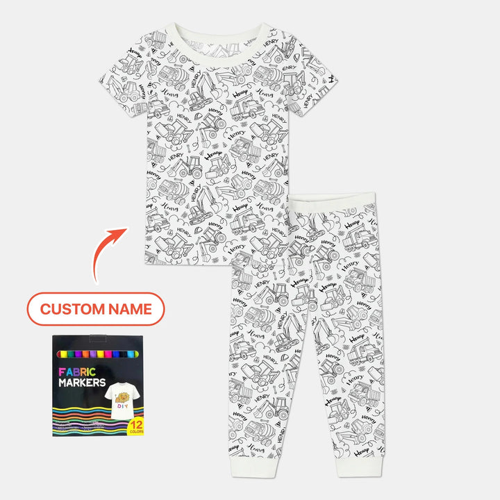 Zweiteiliges, kurzärmliges Pyjama-Set mit Marienkäfern