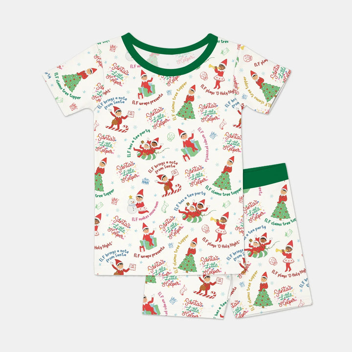 Template Zweiteiliges Pyjama-Set mit kurzen Ärmeln und Shorts