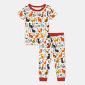 Whimsy Woodland Cats Bamboo Two Piece Short Sleeve Pajama Set
