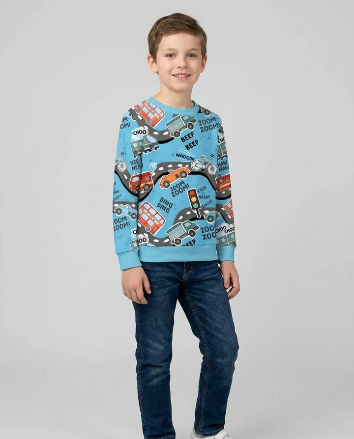 Zoom Zoom Beep Beep Bambus Rundhals-Sweatshirt