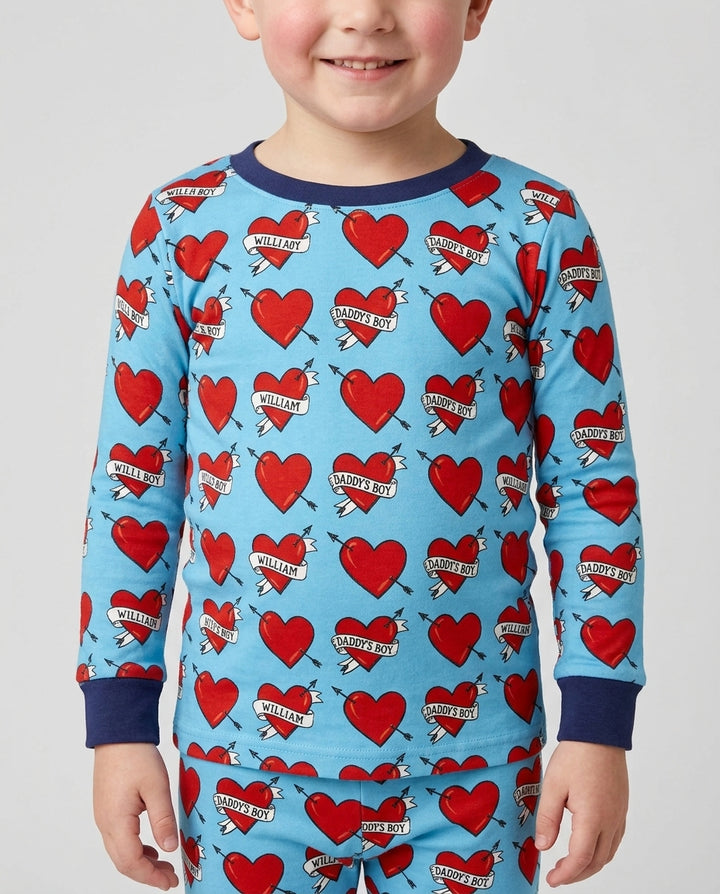 Zweiteiliges Langarm-Pyjama-Set mit Sommerfrüchten