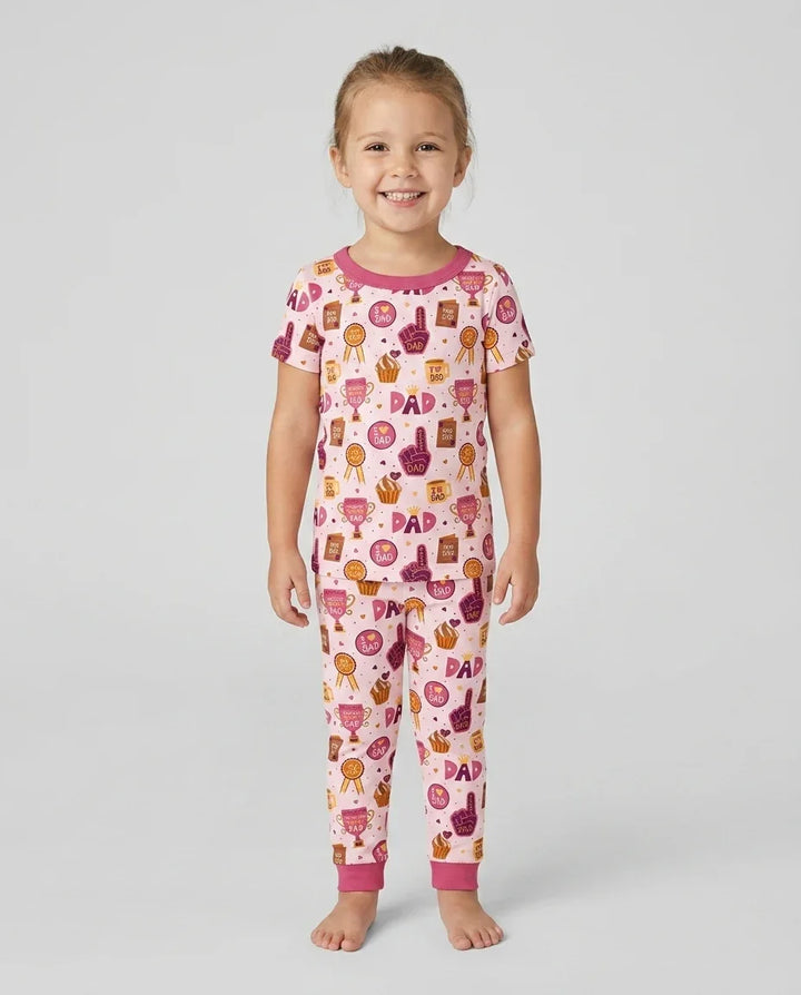 Zweiteiliges, kurzärmliges Pyjama-Set mit Marienkäfern