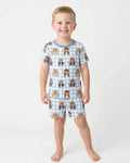 Schlafanzug-Set zweiteilig, kurze Ärmel, kurze Hose, Bambus