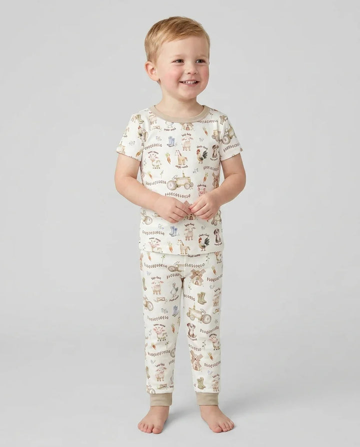 Zweiteiliges, kurzärmliges Pyjama-Set mit Marienkäfern