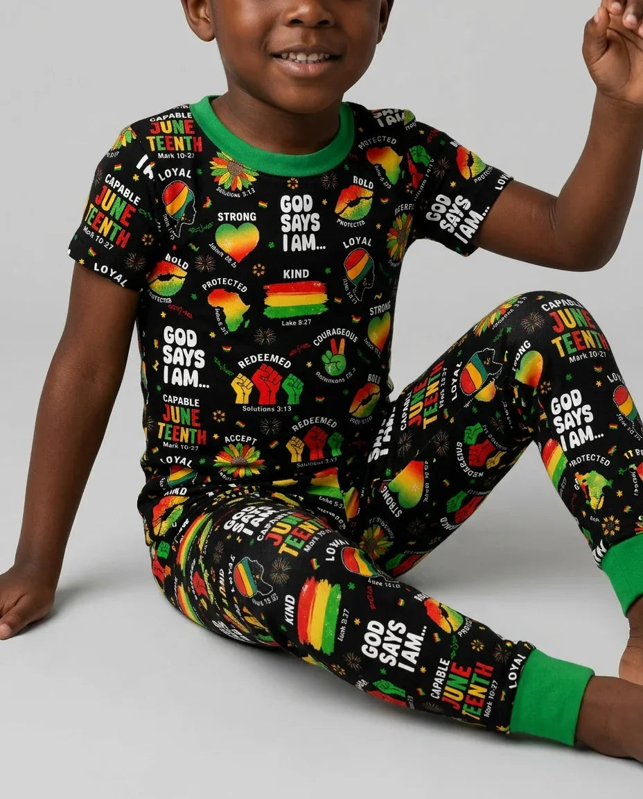 Zweiteiliges, kurzärmliges Pyjama-Set mit Marienkäfern