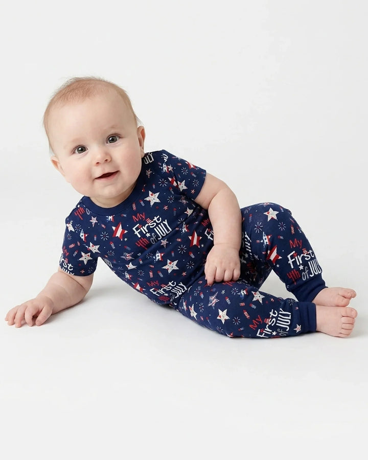 Zweiteiliges, kurzärmliges Pyjama-Set mit Marienkäfern