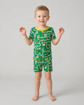 Template Zweiteiliges Pyjama-Set mit kurzen Ärmeln und Shorts