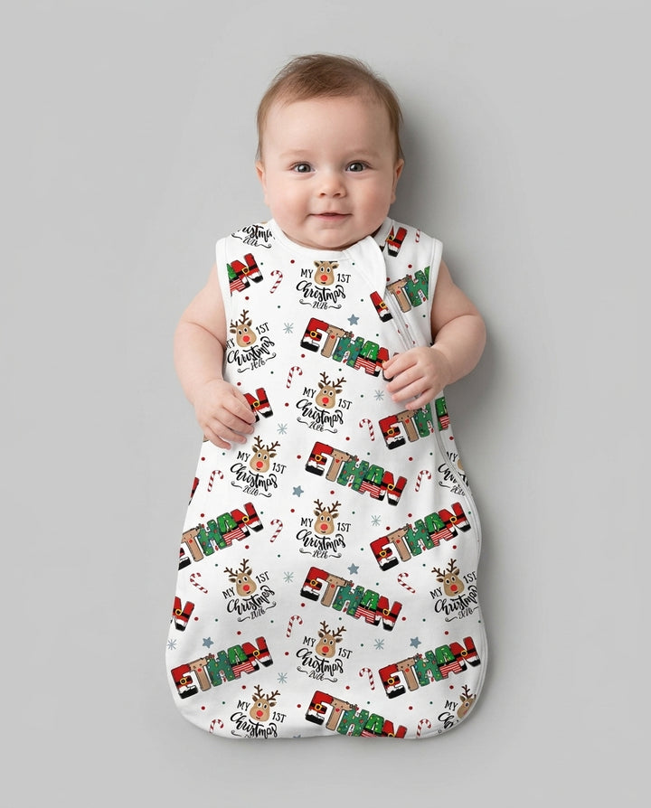 Custom Name "My First Christmas 2025" - Bamboo Sleep Bag (G)