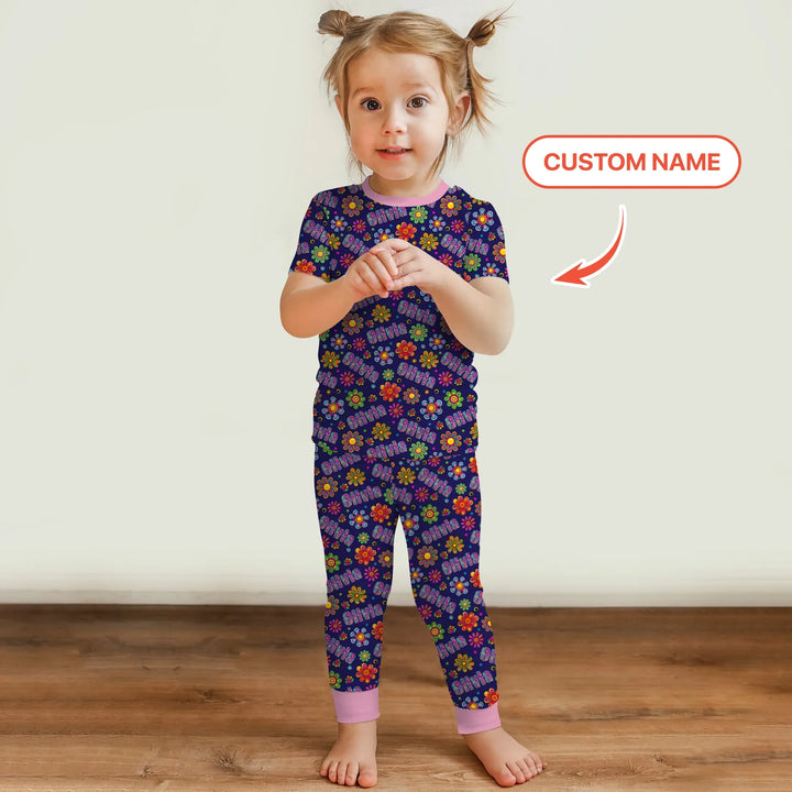 Zweiteiliges, kurzärmliges Pyjama-Set mit Marienkäfern