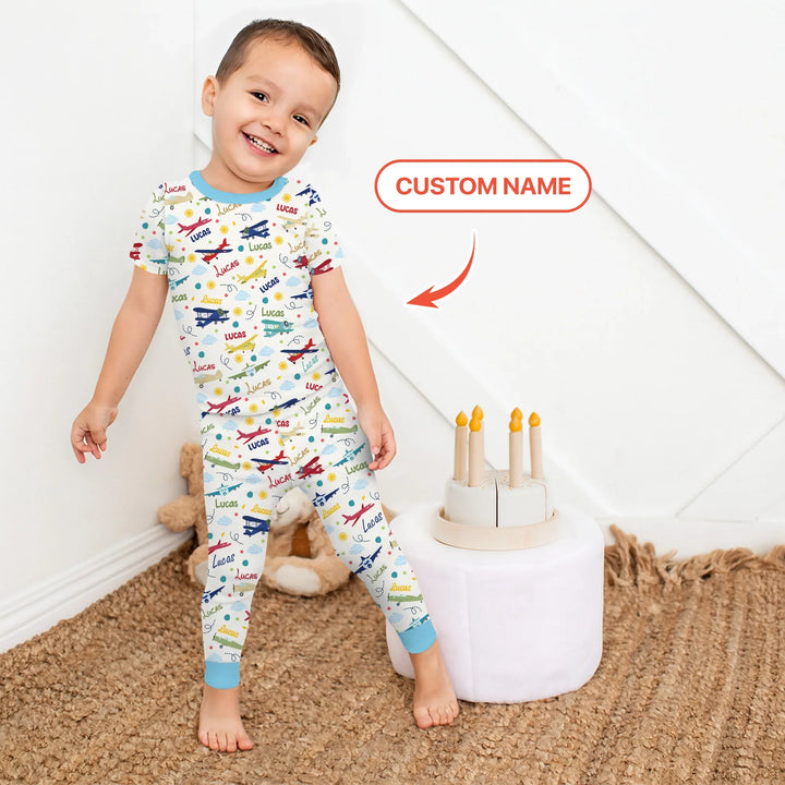 Zweiteiliges, kurzärmliges Pyjama-Set mit Marienkäfern