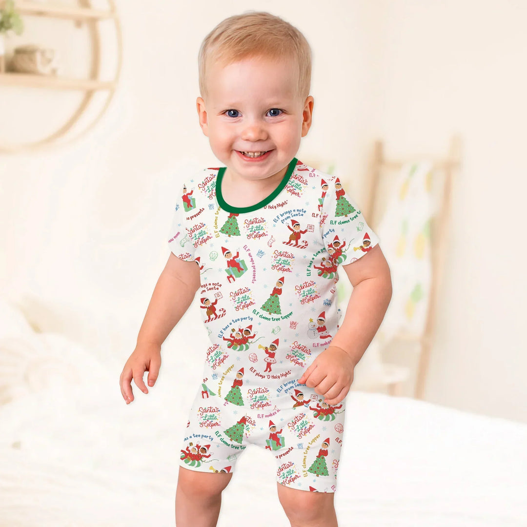 Template Zweiteiliges Pyjama-Set mit kurzen Ärmeln und Shorts