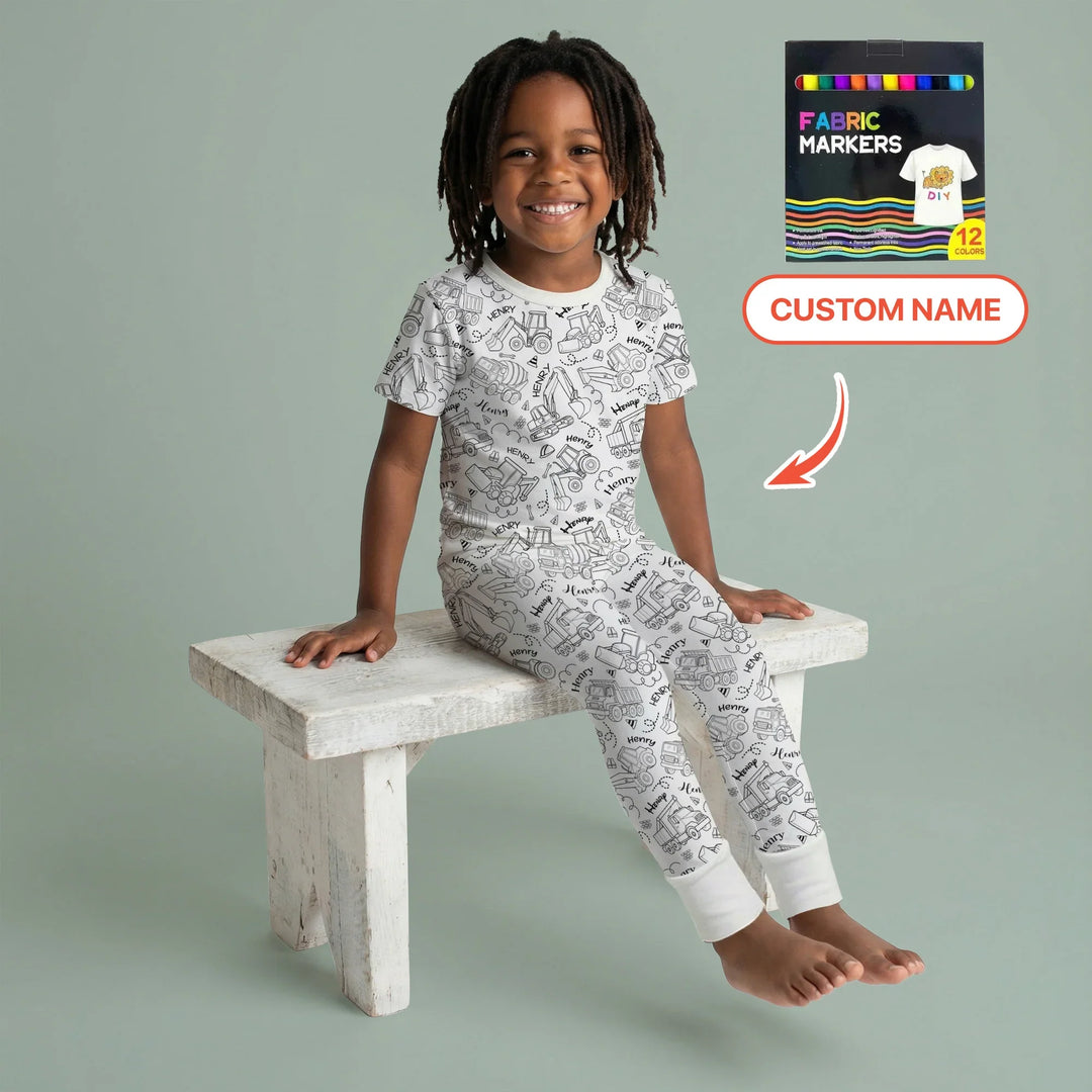 Zweiteiliges, kurzärmliges Pyjama-Set mit Marienkäfern