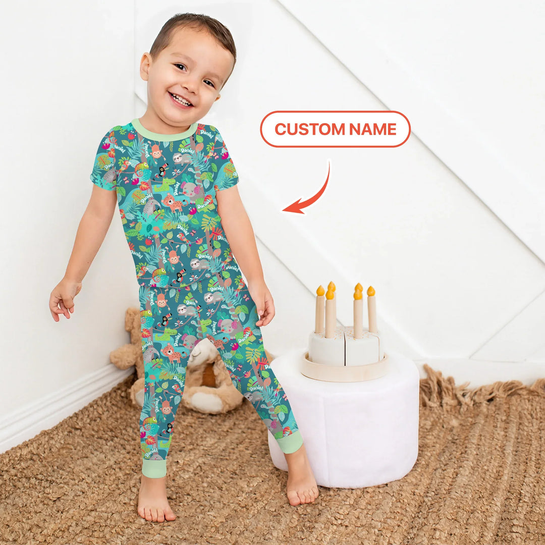 Zweiteiliges, kurzärmliges Pyjama-Set mit Marienkäfern