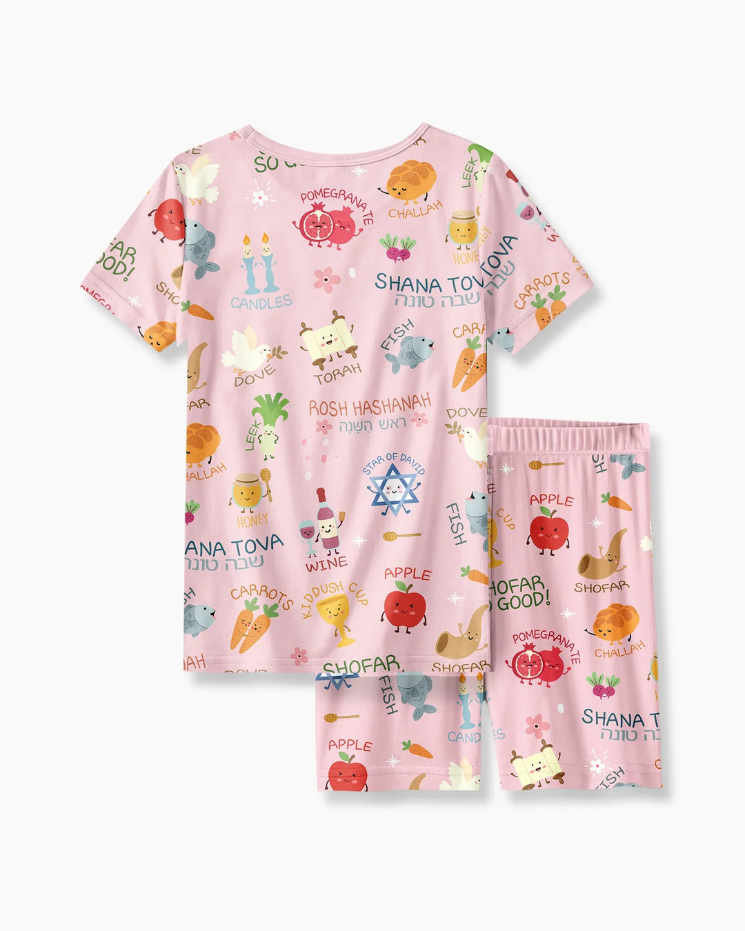 Schlafanzug-Set zweiteilig, kurze Ärmel, kurze Hose, Bambus
