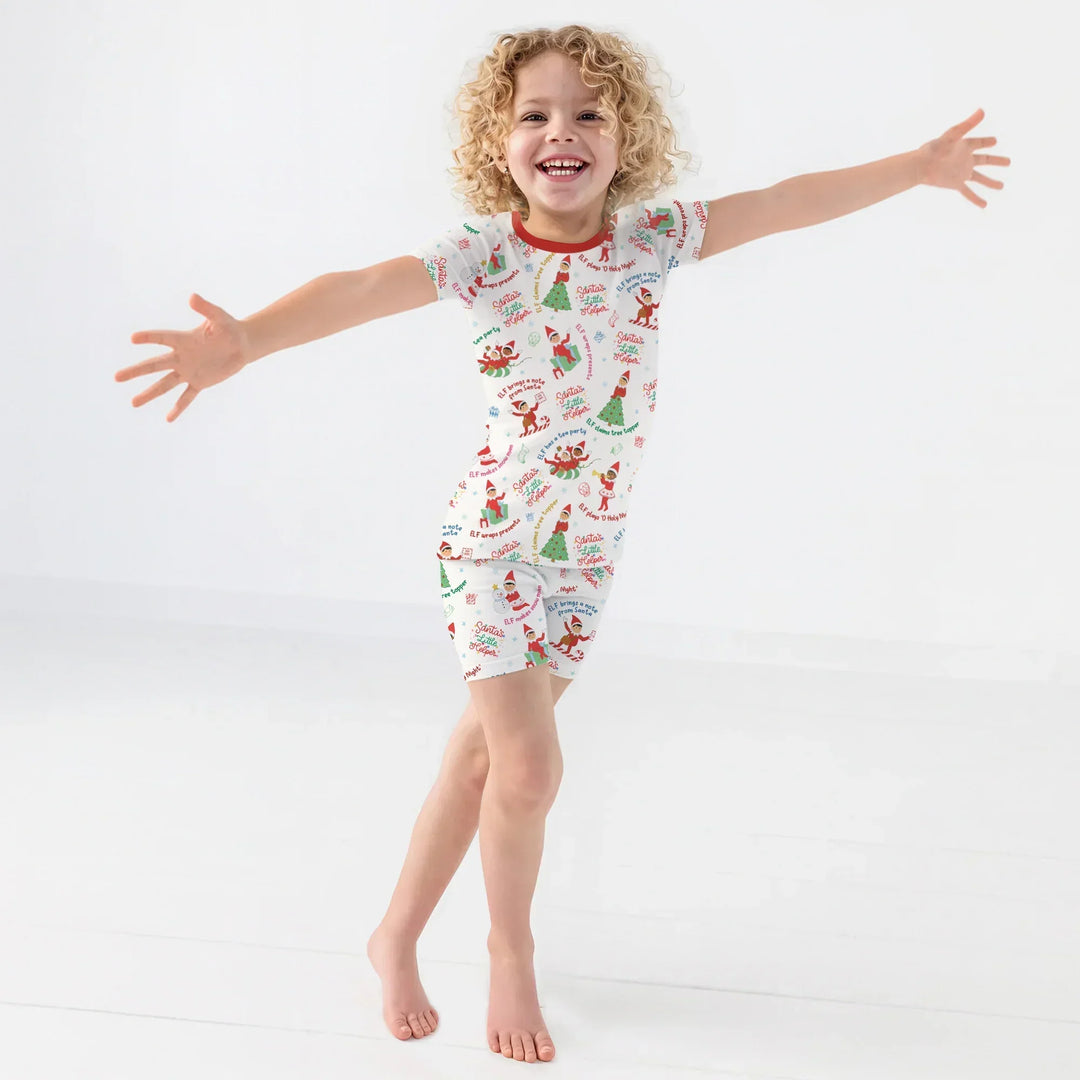 Template Zweiteiliges Pyjama-Set mit kurzen Ärmeln und Shorts