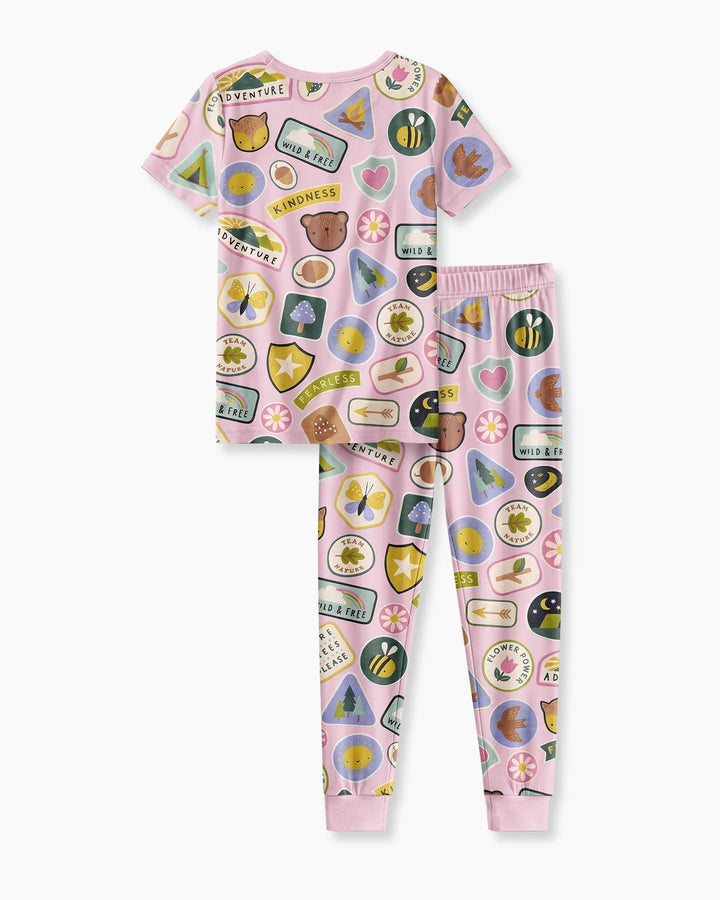 Zweiteiliges, kurzärmliges Pyjama-Set mit Marienkäfern