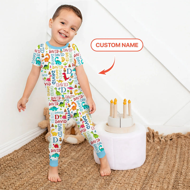 Zweiteiliges, kurzärmliges Pyjama-Set mit Marienkäfern