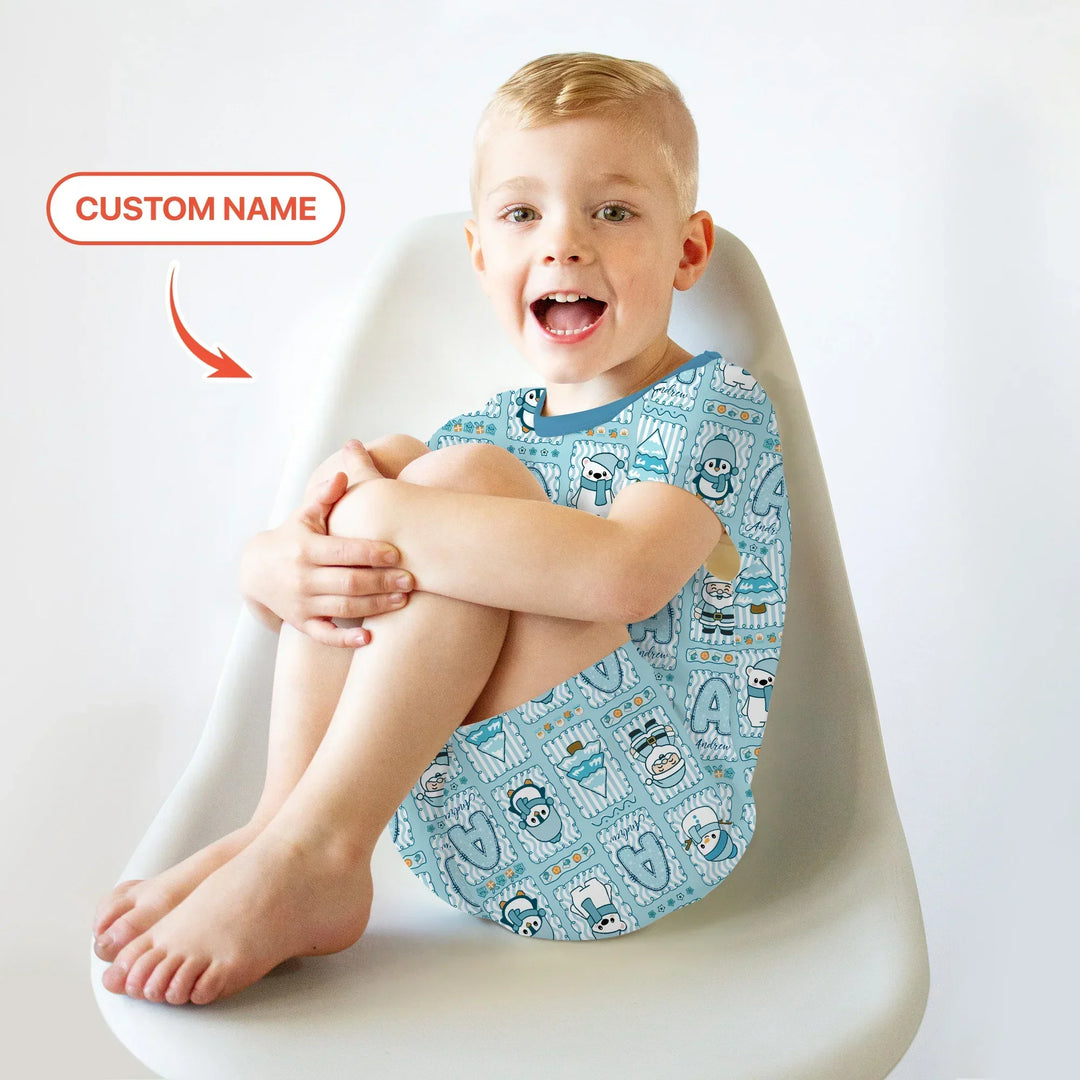 Zweiteiliges Pyjama-Set mit kurzen Ärmeln und Shorts im Sommer-Design