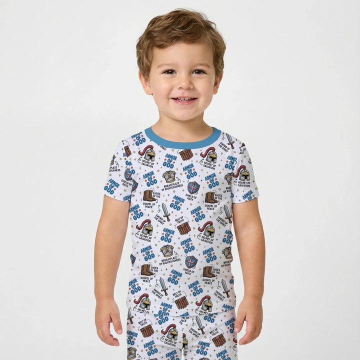 Zweiteiliges, kurzärmliges Pyjama-Set mit Marienkäfern