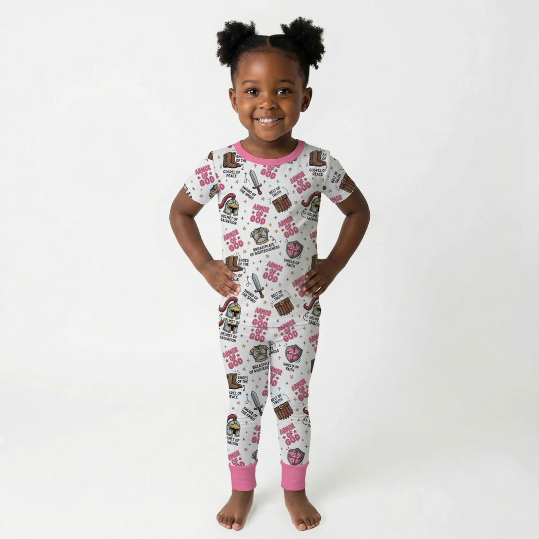 Zweiteiliges, kurzärmliges Pyjama-Set mit Marienkäfern