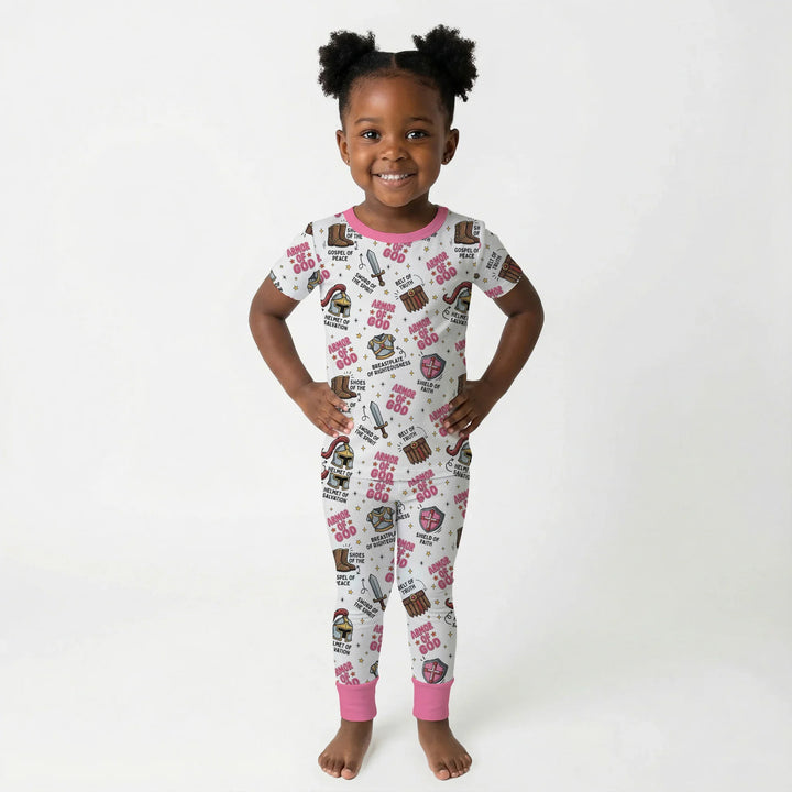 Zweiteiliges, kurzärmliges Pyjama-Set mit Marienkäfern