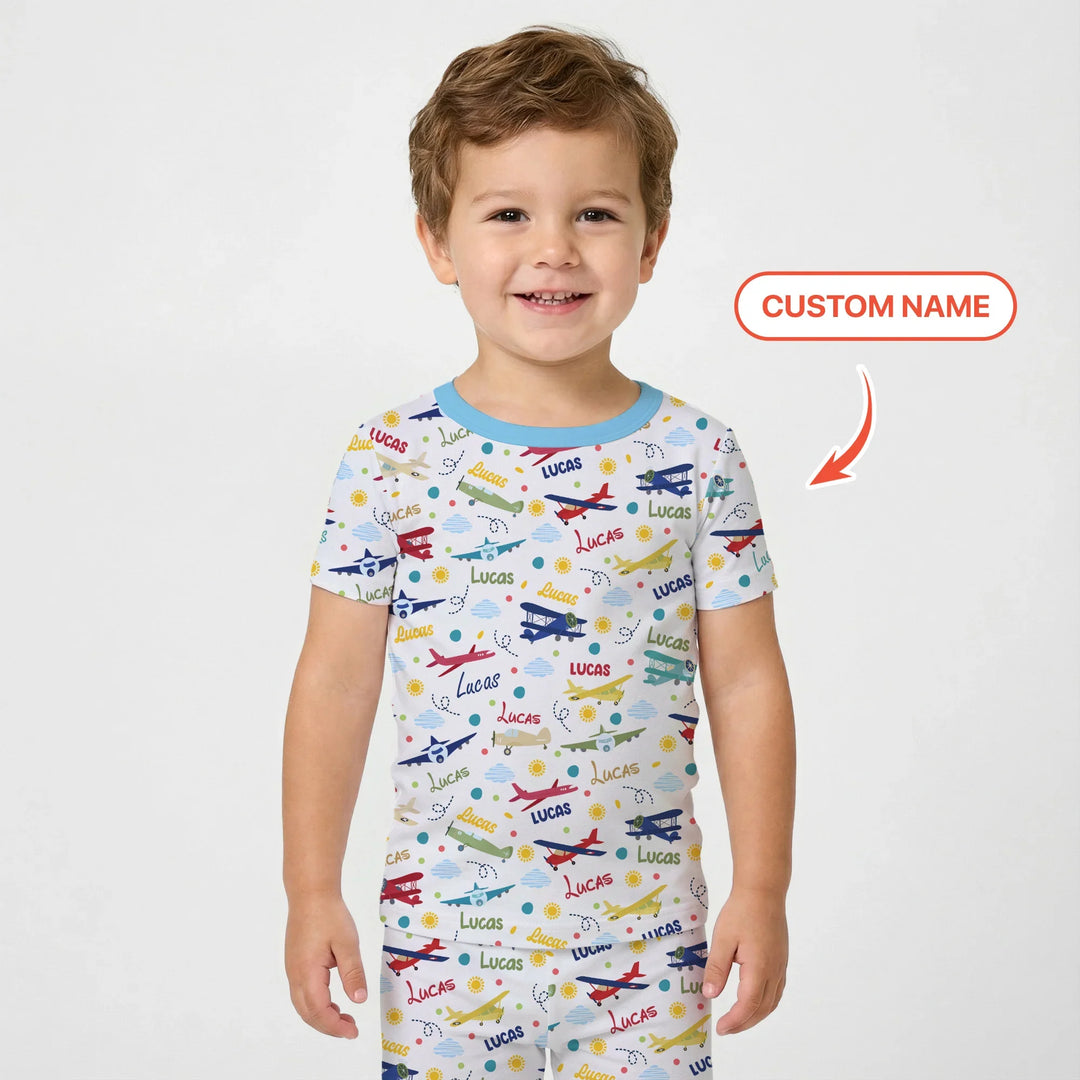 Zweiteiliges, kurzärmliges Pyjama-Set mit Marienkäfern
