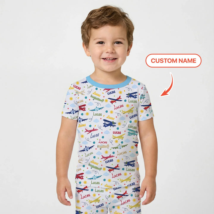 Zweiteiliges, kurzärmliges Pyjama-Set mit Marienkäfern