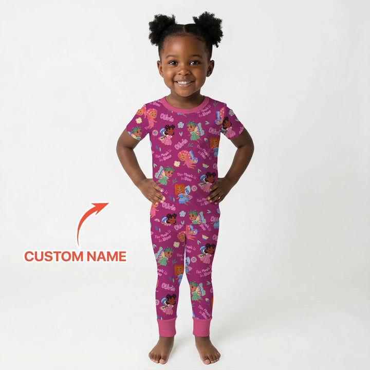 Zweiteiliges, kurzärmliges Pyjama-Set mit Marienkäfern