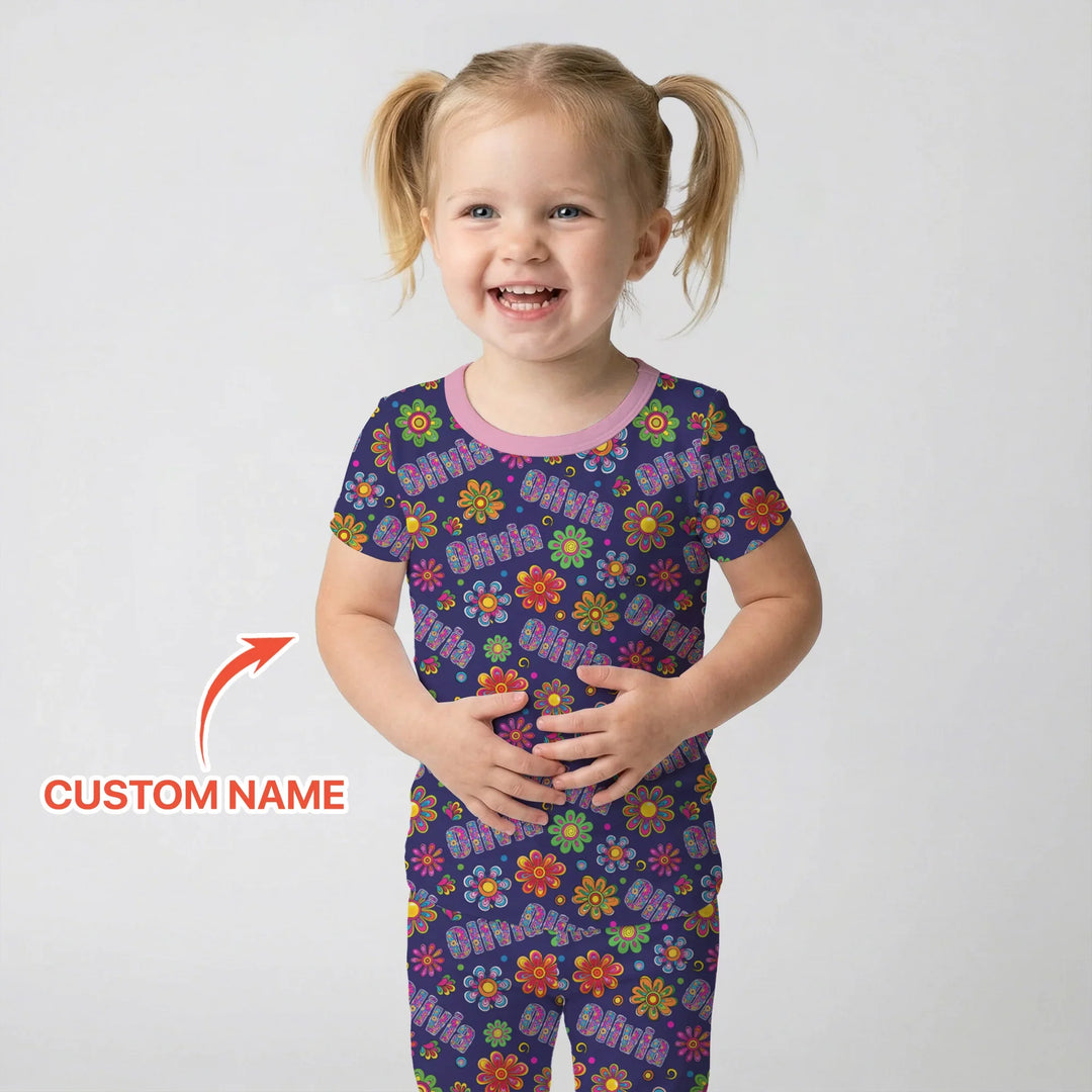 Zweiteiliges, kurzärmliges Pyjama-Set mit Marienkäfern
