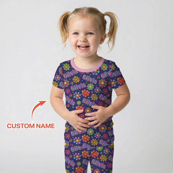 Zweiteiliges, kurzärmliges Pyjama-Set mit Marienkäfern